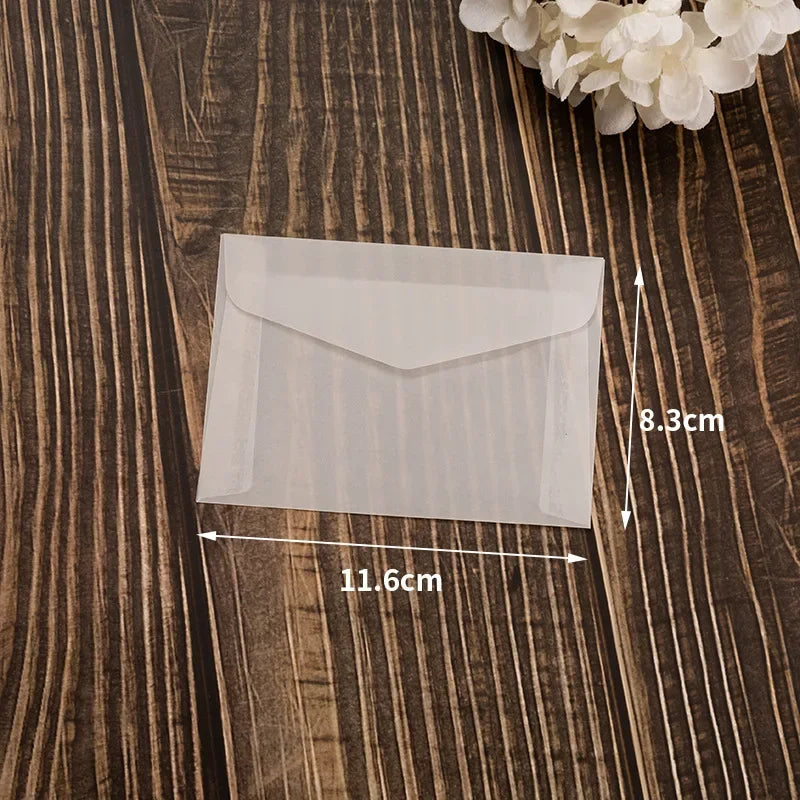 50pcs/lot Translucent Envelopes for Wedding Invitation European Style Sulfuric Acid Paper Envelope Business Storage Bag Envelope