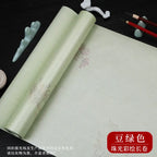 Sumi Art Wax Dye Pearlescent Ink Colorful Half Ripe Rice Paper Xuan Paper Scroll Multicolor Brush Calligraphy Creation Work Roll