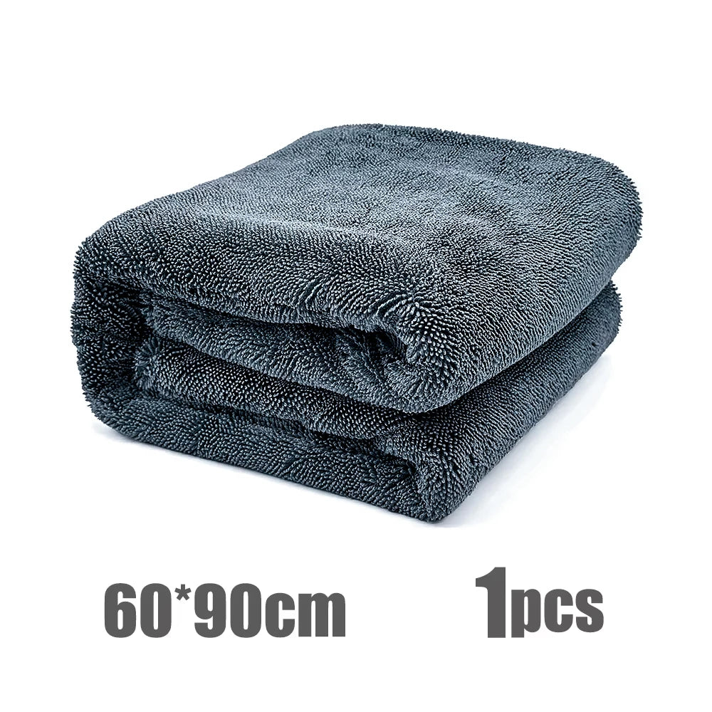 AUTOBRIGHT Microfiber 60*90cm 1300gsm One Wipe Drying Towel Car Wash Cloth Premium Cloth Thicken Soft Professional Car Cleaning