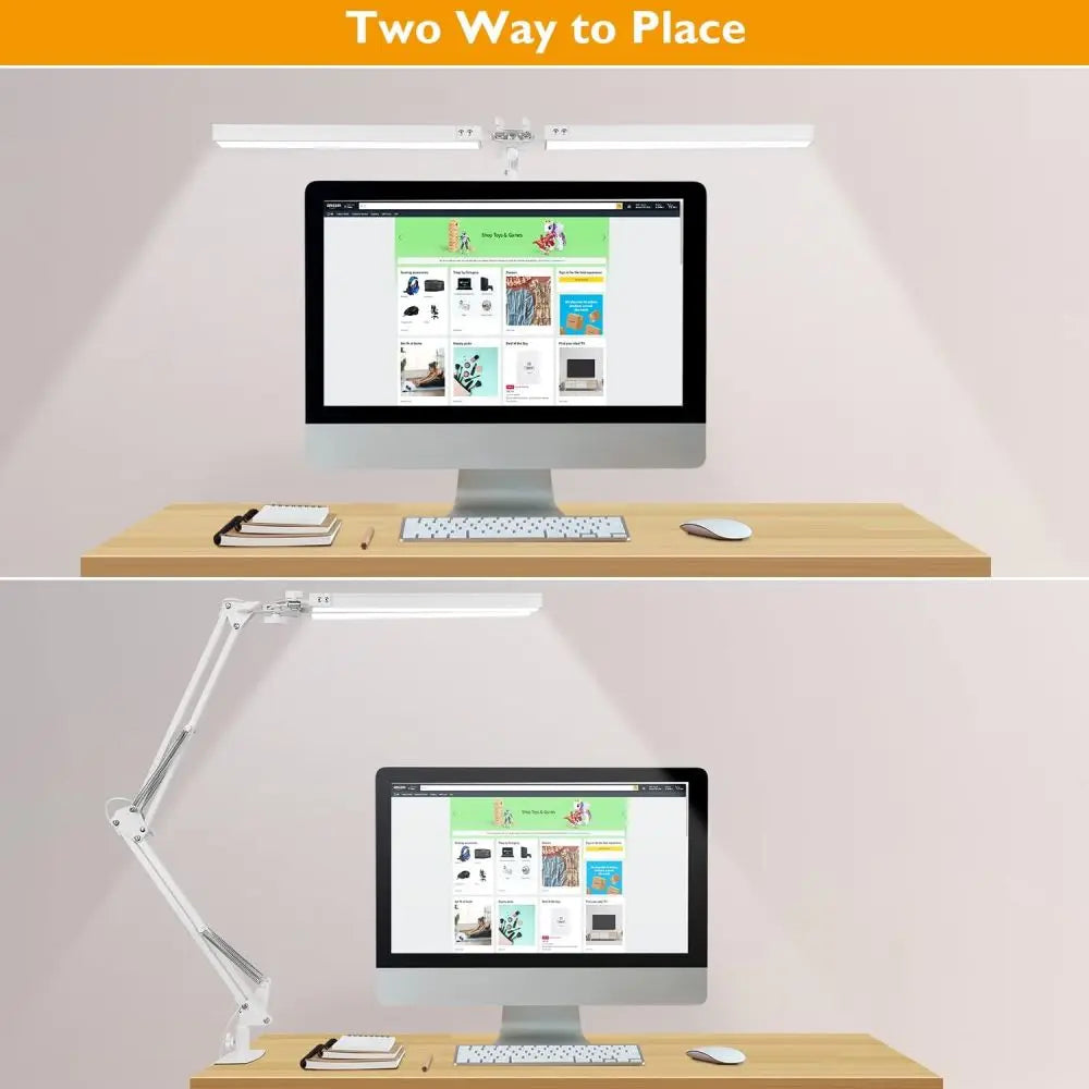 LED Desk Lamps Stepless Dimmable Led Computer Monitor Light USB Table Lamp for Office Study Reading Lighting Fixture