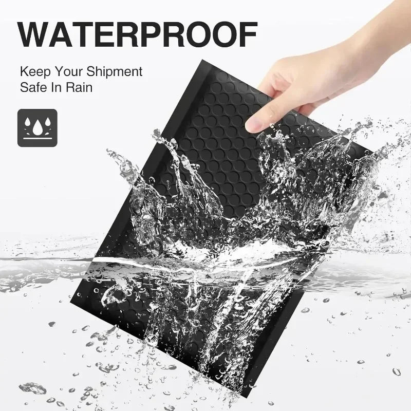 10/50pcs Black Envelope Bags Bubble Mailers Bag Office Package Pouch Padded Envelopes Self Bag Gift Packaging Business Supplies