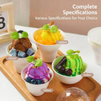 New 10Pcs Disposable Ice Cream Cup Dessert Cake Paper Cup Shaved Ice Yogurt Bowl Food Grade Tiramisu Dessert Pulp Cups