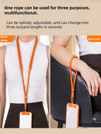3-in-1 Switchable Mobile Phone Lanyard Adjustable Length Universal Mobile Phone Case Strap