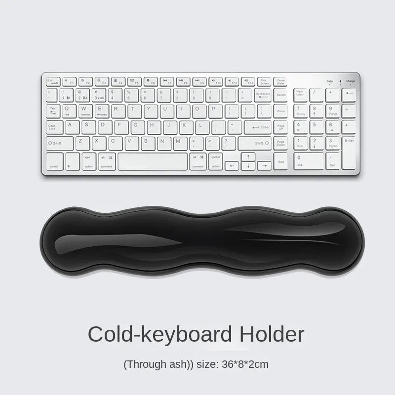Ergonomic Mouse Pad with Wrist Rest Keyboard Rest Silicone Transparent Desktop Office Game Console Mouse Soft Wrist Rest