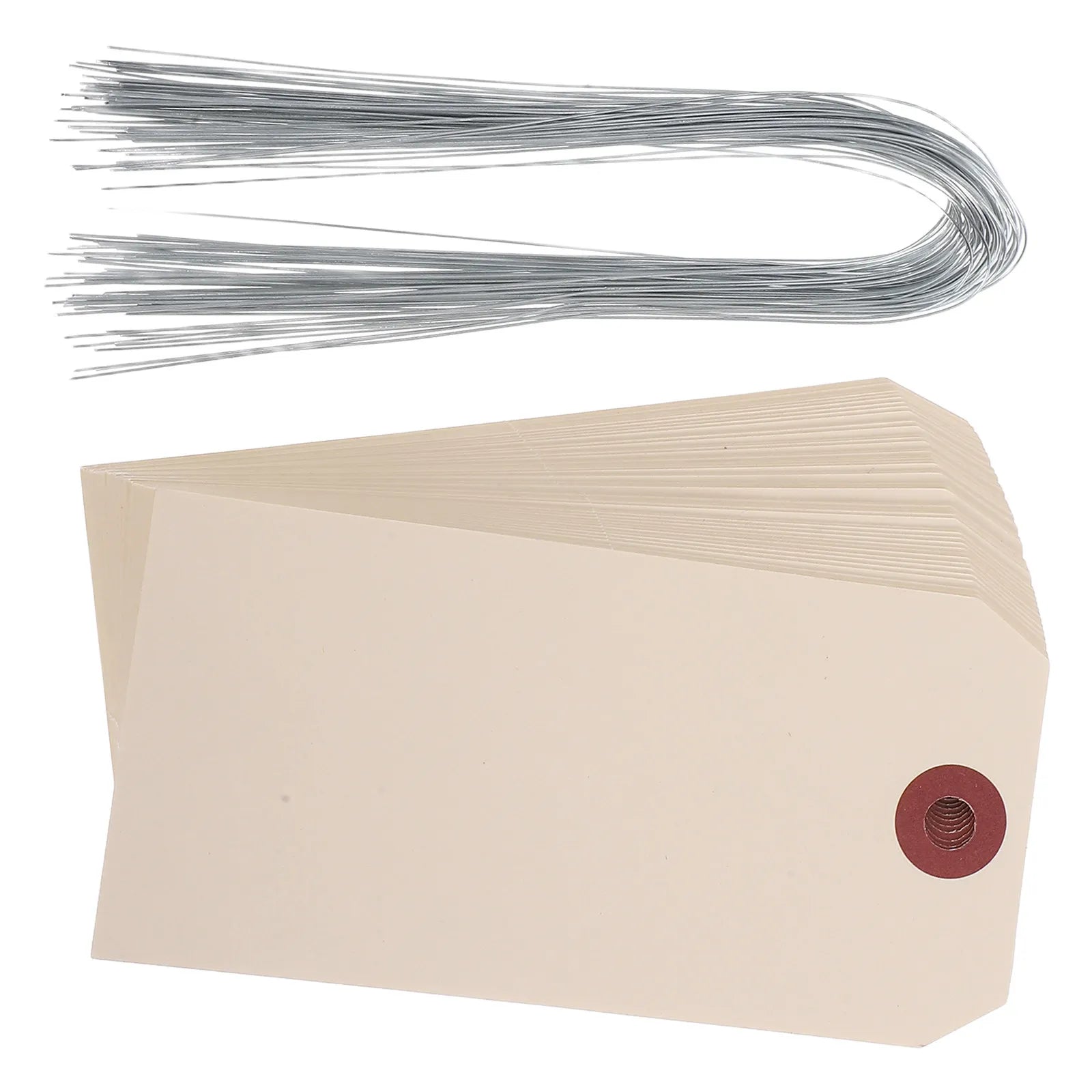 50pcs Price Tags Manila Wire Shipping Labels with Eyelets for Packaging Sturdy Lightweight Multipurpose Folder