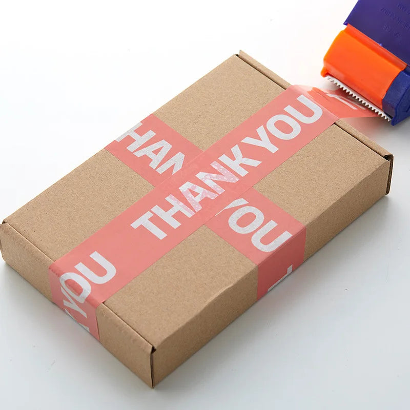 THANK YOU Packing Sealing Transparent Adhesive Tape for Small Business Supplies Shipping Express Packaging Gift Box Decor