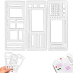 Dot Grid Flexible Record Template Multifunctional Checklists Boxes Lines Handmade Template Ruler Educational Stencils