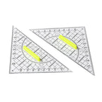 Plastic Set Square Professional With Handle Drafting Tools Scale Ruler Geometry Transparent Angle Protractor School Office