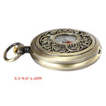 Vintage Bronze Compass Pocket Watch Design Outdoor Hiking Navigation Mountaineering Camping Hiking Portable Flip Compasses