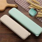 Portable Travel Tableware Eco-friendly Storage Box Case Food Grade Dinnerware Kitchen Fork Spoon Box Kid Cutlery Set Organizer