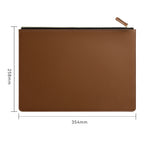 Leather Business A4 File Folder Zipper Document Bag Contract File Organizer Briefcase Portfolio,Bag For Contract/Invoice Storage