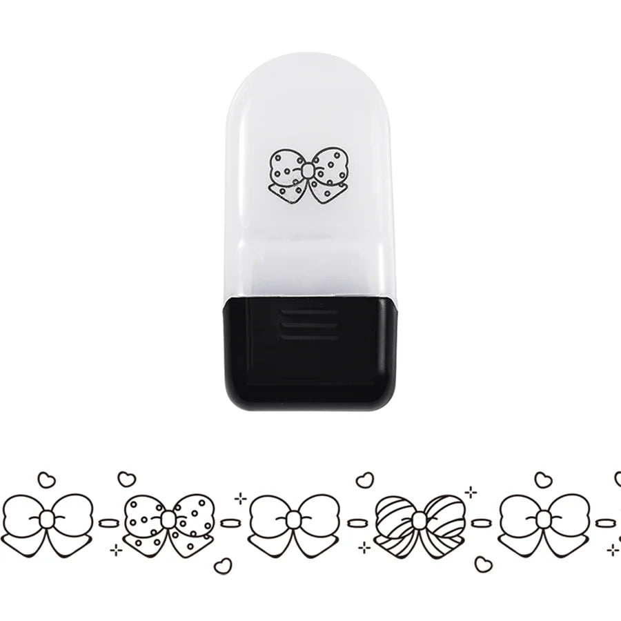 1PC Cartoon Pattern Lace Band Children's Rolling Flower Seal Creative Seal Graffiti Handbook DIY Roller Lace Decoration Band