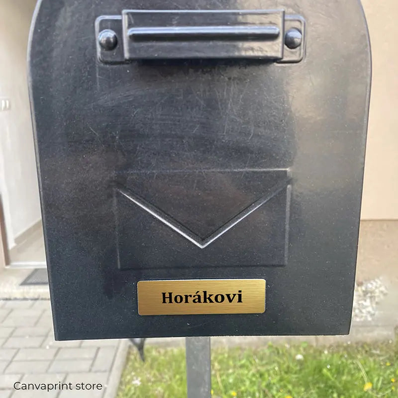 Custom Metal Your Name Plate Address Outdoor Identity Badge Engraved Brushed Stainless Steel Sticker Customized UV Mailbox Tag