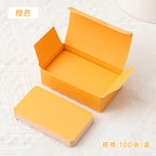 100Pcs/Box Colorful Blank Index Cards Thick Hard Cardstock DIY Handwriting Flash Cards  Study Memo Drawing Note Cards