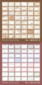 Yoofun 96 sheets Vintage Style Memo Pad Material Paper for Journal Planner Scrapbooking Materials Stationery Notes Paper