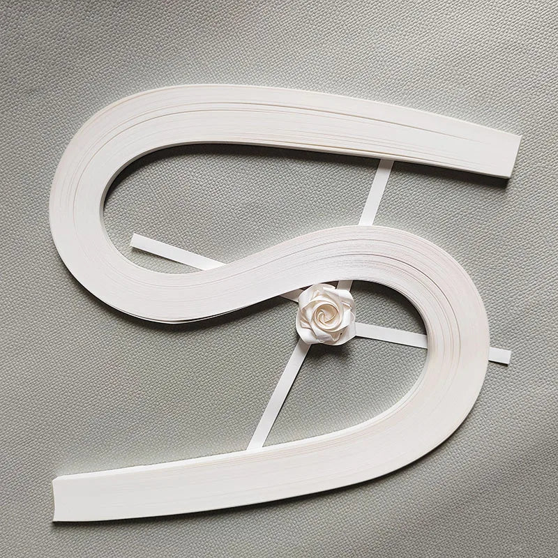 2 Packs 120 Quilling Paper Strips X2 White 53cm Long 5mm Wide Origami Handmade DIY Art Craft Paper