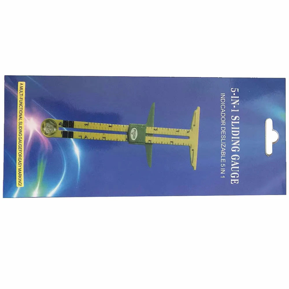 High Quality 5-IN-1 SLIDING GAUGE WITH NANCY Measuring Sewing Tool Patchwork Tool Ruler Tailor Ruler Tool Accessories Home Use