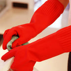 38cm Latex Long Gloves Aquarium Fish Tank Industrial Thick Protective Gauntlets Waterproof Rubber Dishwashing Gloves Kitchen