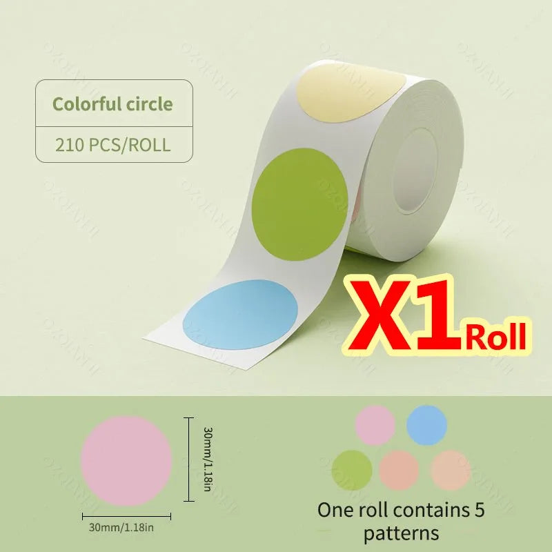 NiiMBOT B21 B1 Round Sticker Labels Sticker Self-adhesive Waterproof Thermal Label Paper For Niimbot Mini Portable Label Maker