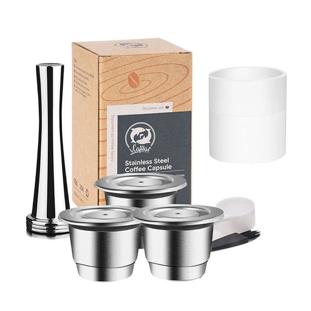 Capsule For Nespresso Reutilisable Inox Refillable Capsule Crema Reusable Refillable Coffee Filter Nespresso Essenza Mini