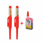 1-6Pcs 45mm Waterproof Long Head Nib Deep Hole Markers Pen Tile Carpenter Pen Multi-purpose for Woodworking Black/Blue/Red Ink
