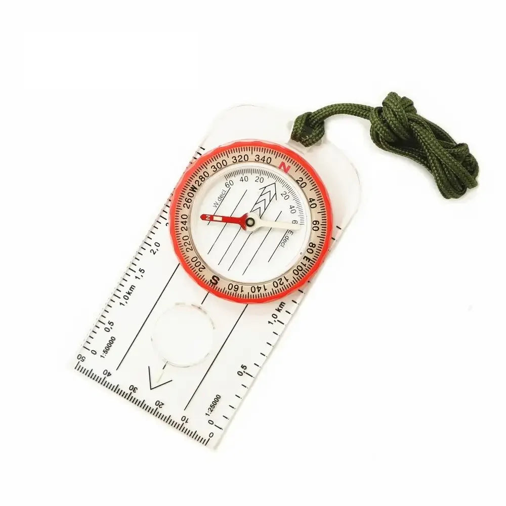 Compass Navigation Map Reading Scouts Camping Hiking Scale Ruler Outdoor Orienteering Tools