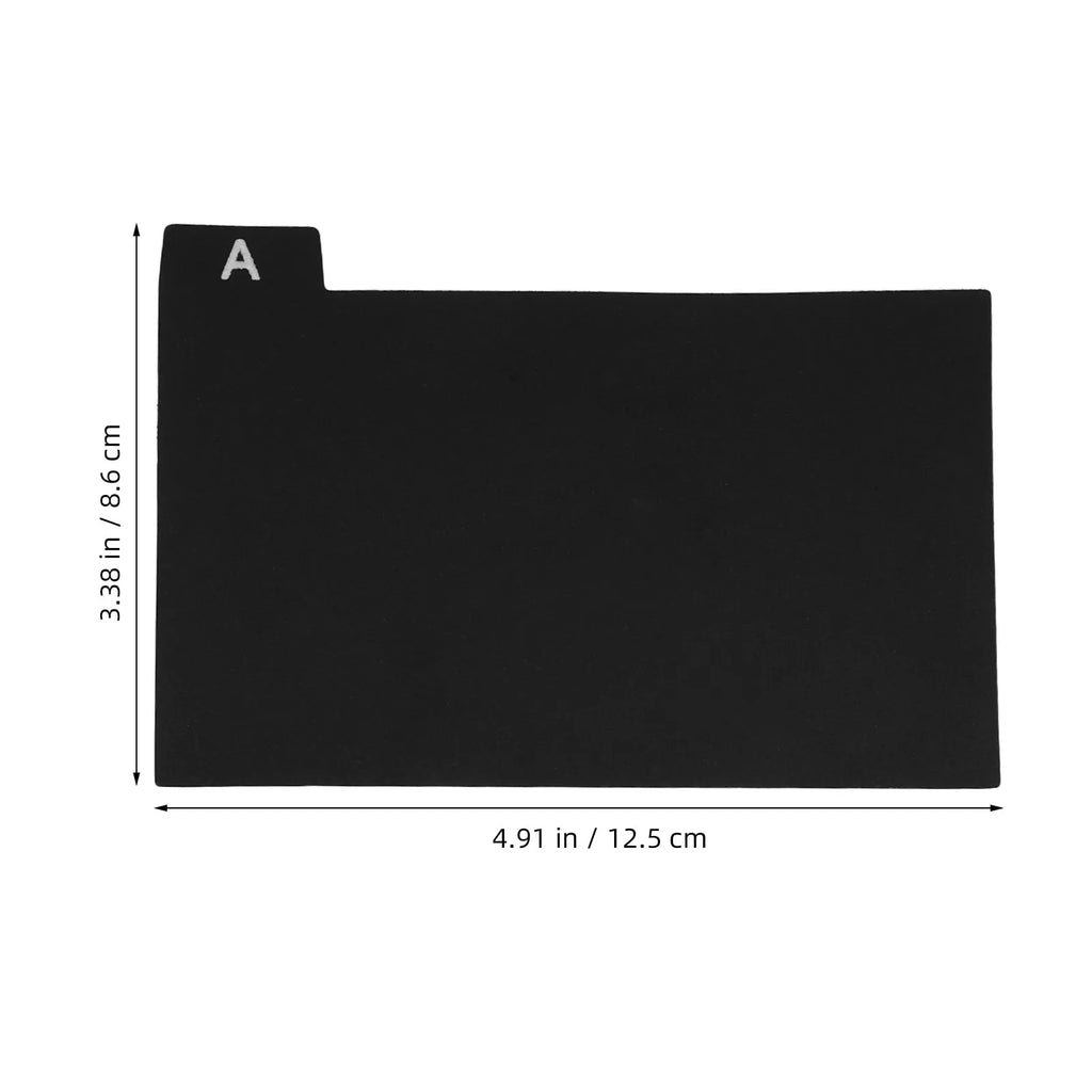 30pcs Index Card Dividers Black Pp Material For Organizing Documents Study Materials Recipes Alphabet Tabs Space Saving