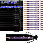 15Sets Customizable Engraved Metal Ballpoint Pens with Durable Case + 15pcs Custom Pen Bags - Bulk Writing Utensils for Business