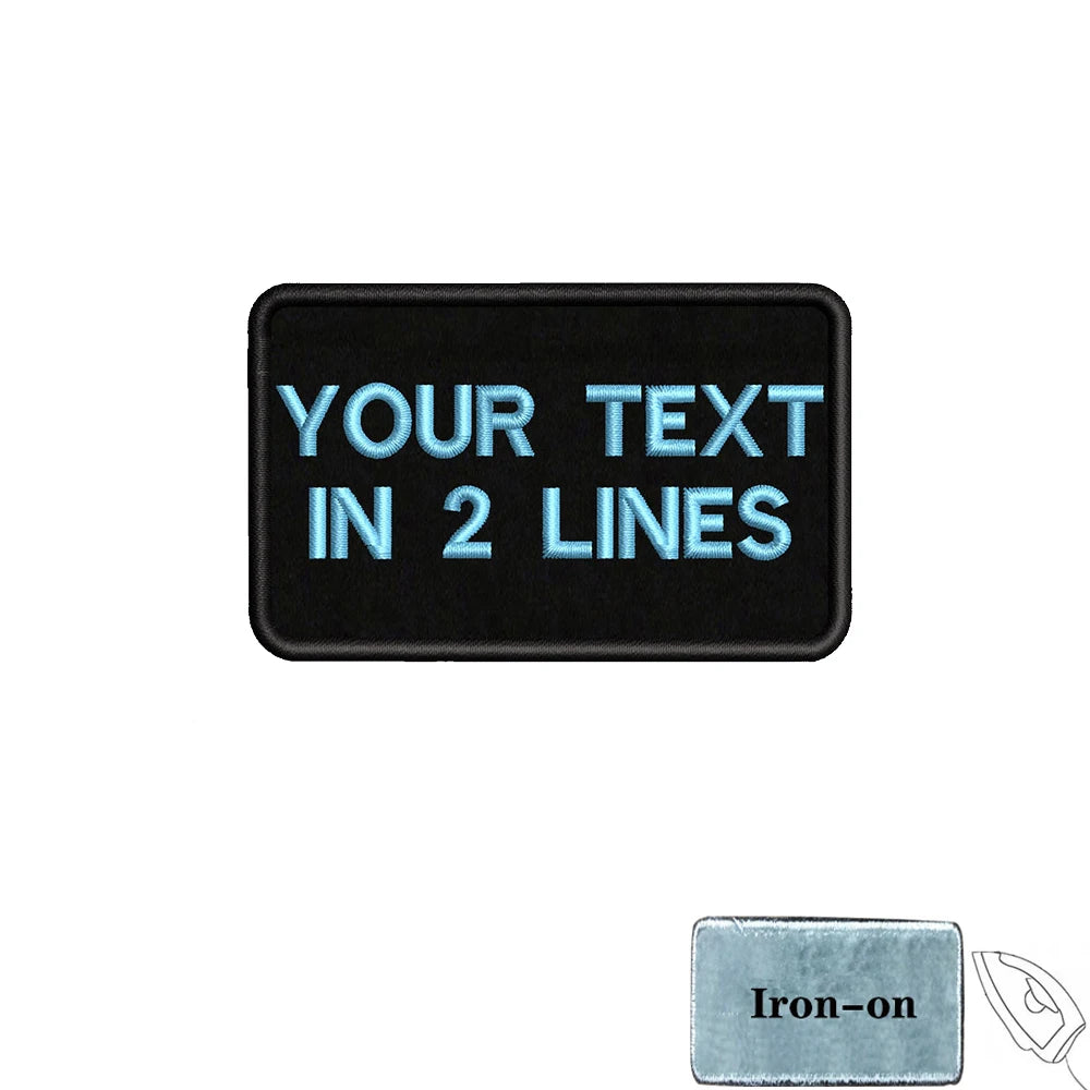 1PC 8cmx5cm Custom Personalized Name number Patch Stripes Badge tags chevrons Armband Iron On Or Hook Loop embroidered