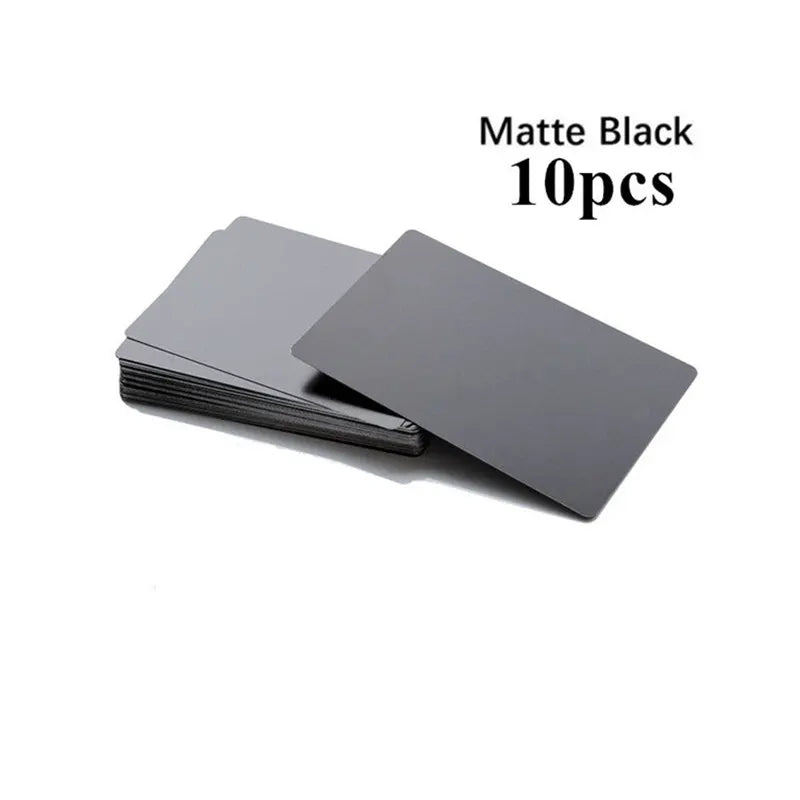 10Pcs Metal Business Card Blanks for Laser Engraving 10 Colors Aluminum Sheet Engraving Blanks DIY Cards for Home 86*54*0.2mm
