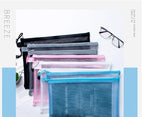 Nylon Mesh File Bag A4 A5 A6 Transparent Zipper Test Paper Information Bag Office Student Pen Bag Subject Bag Puzzle Storage Bag