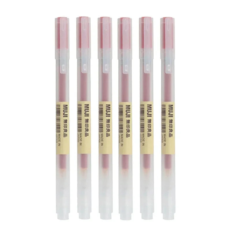 6/8Pcs/Set MUJIs Gel Pen Black/Red/Blue 0.38/0.5mm Ink Japan Color Pen Office School Ballpoint Pen Japanese Kawaii Stationery