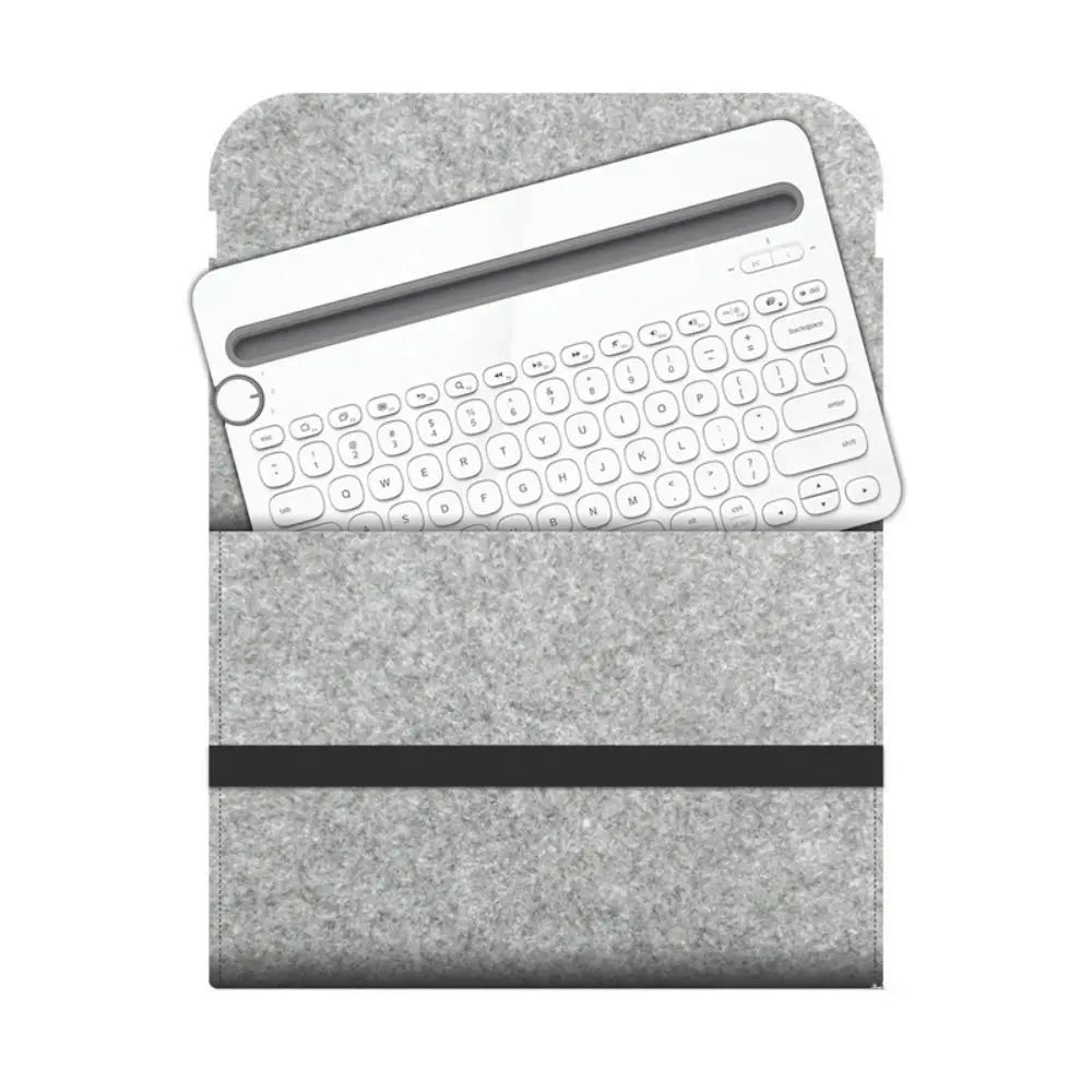 Felt Wireless Keyboard Storage Bag Dustproof Anti Shock Carrying Case Lightweight Portable for Logitech K380 K480 K580 K780