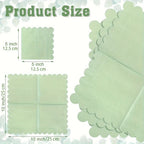 25/50/100Pcs 25X25cm Green Paper Napkin Soft Handkerchief Romantic Wedding Banquet Square Table Napkins Dinner Party Decoration