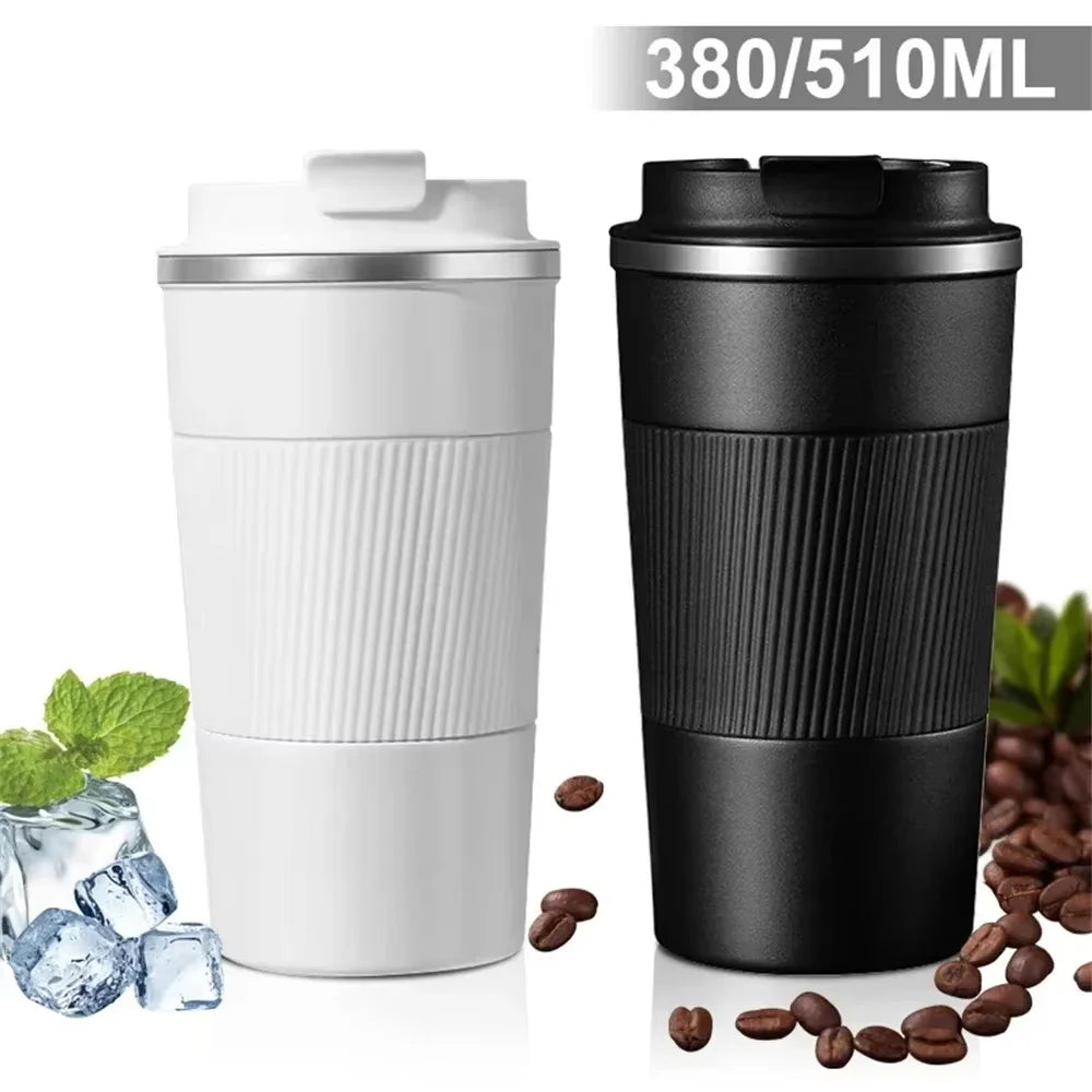12.85/17.25oz Stainless Steel Thermos Insulated Cup Double-layer Leak-Proof Travel Mug For Sports Outdoor Portable Vacuum Bottle