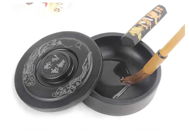6 Inch 8 inch anhui Handmade Inkstone Water Ripple Ink Stone Natural Inkstone Traditional Painting Calligraphy Special Ink Stone