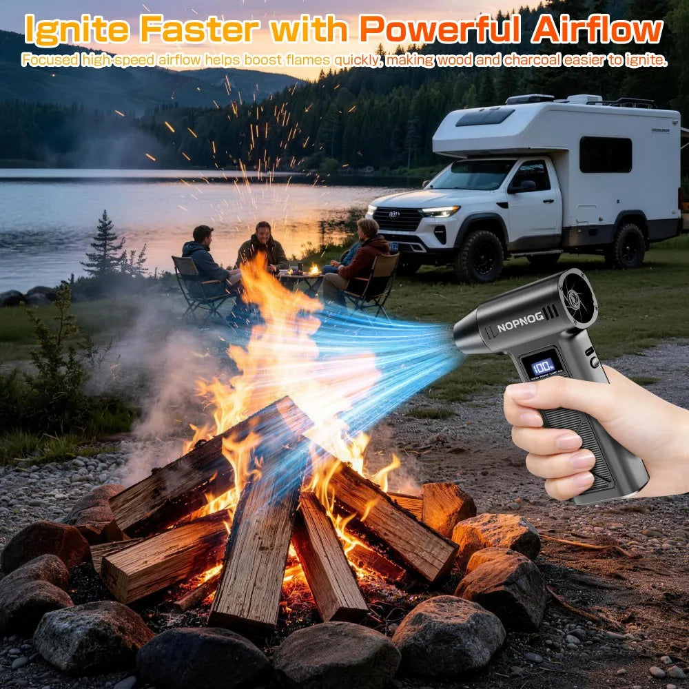 Car Snow Blow Electric Air Duster Type-C Charging Cleaning Blowing Tool 4 Gears Portable Turbo Blower Fan 110000rpm
