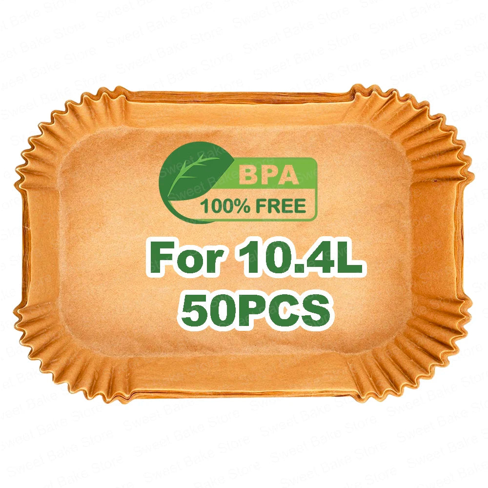 5.2/10.4L Air Fryer Large DualZone Parchment Paper Liners for Ninja AF500EU AF500EUCP Cecotec 9000, Air Fryer Baking Accessories