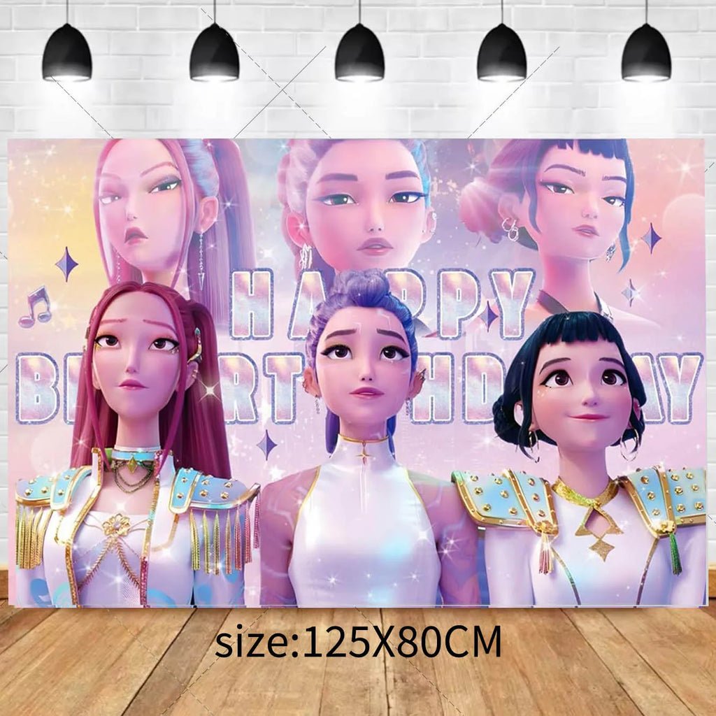 Themed Birthday Party Supplies Disposable Cup Plate Paper Tablecloths Banners Candy Bags Cake Decorations Baby Christening