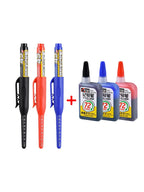 45mm Deep Hole Long Nib Head Markers Deep Drill Hole Long Nib Scriber Multifunction Mechanical Carpentry Colorful Marker Pen