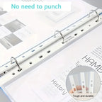 50 Heavy-Duty A4 Plastic File Folders with 11 Holes, Document Organizer, Compatible with 3-Ring Binders, Suitable for Office