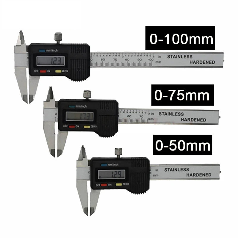 Mini Stainless Steel Digital Caliper 50mm 70mm 100mm Electronic Vernier Caliper Slider Caliper Gem Thickness Gauge