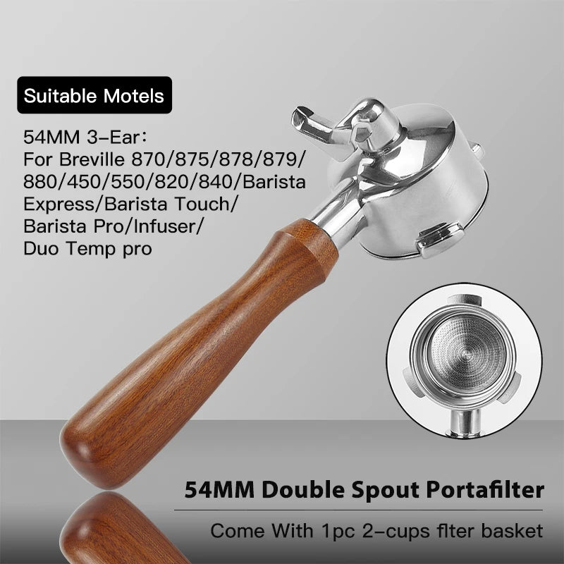 54mm Coffee Bottomless Portafilter Naked for Breville Sage 870 878 880 Barista Express Machine Barista Tool Espresso Accessories