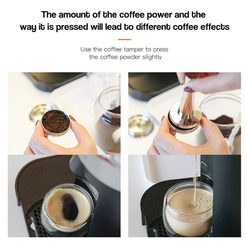 Stainless Steel Reusable Coffeee Pod Capsules for Nespresso Vertuo Plus Series Coffee Machine Espresso Filtration Pods