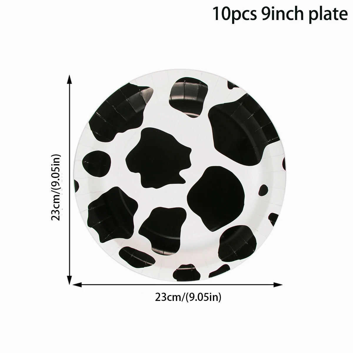 Cow Party Themed Disposable Tableware Set Paper Plates and Cow Napkins for Kids Cow Themed Birthday Party Decorations