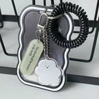 Creative Kpop Photocard Holder Transparent Keychain Photo Sleeve Bus Student Card Case Protector