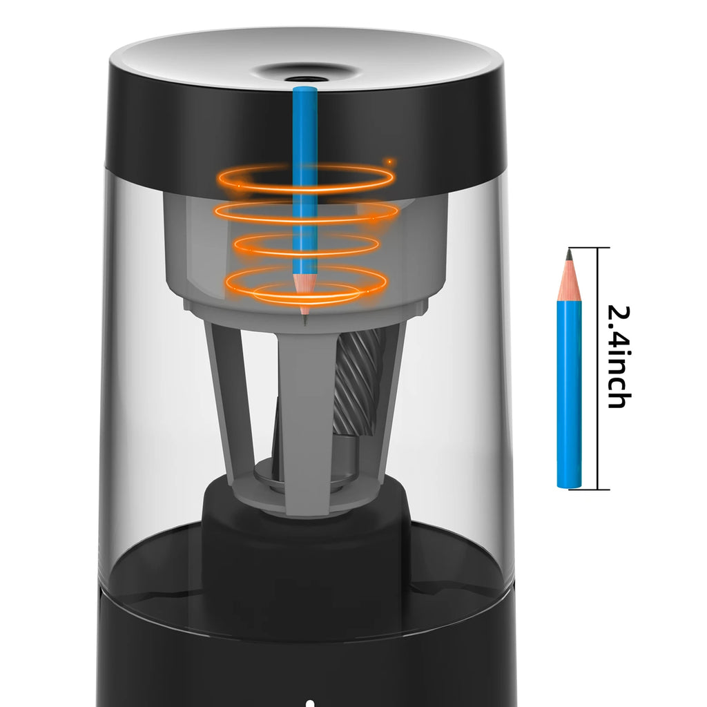 Automatic Electric Pencil Sharpener Portable Battery Powered for 6-8mm Pencil Support Hexagonal/ Triangular/ Round pencils