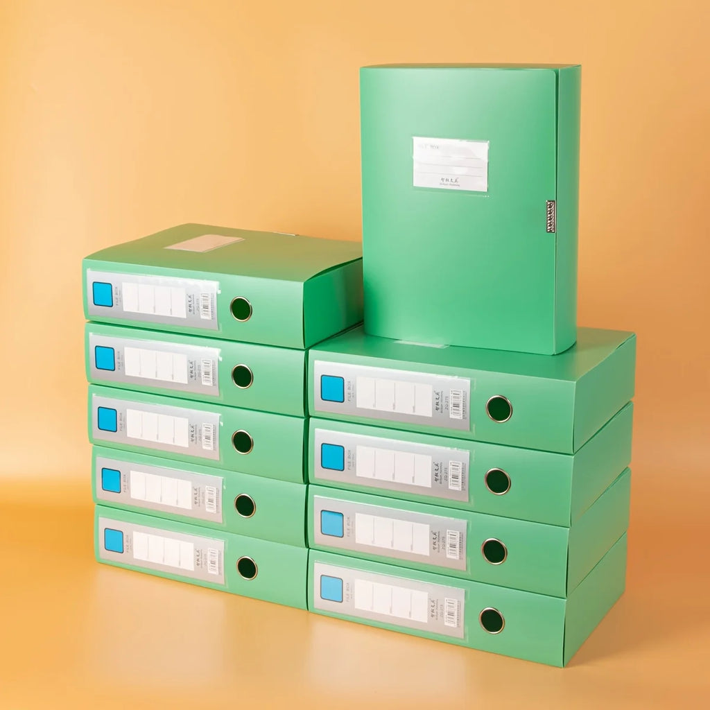 10pcs A4 Colorful File Boxes - Durable Thick Plastic Document Organizers for Contracts, Accounting Receipts & Office Supplies