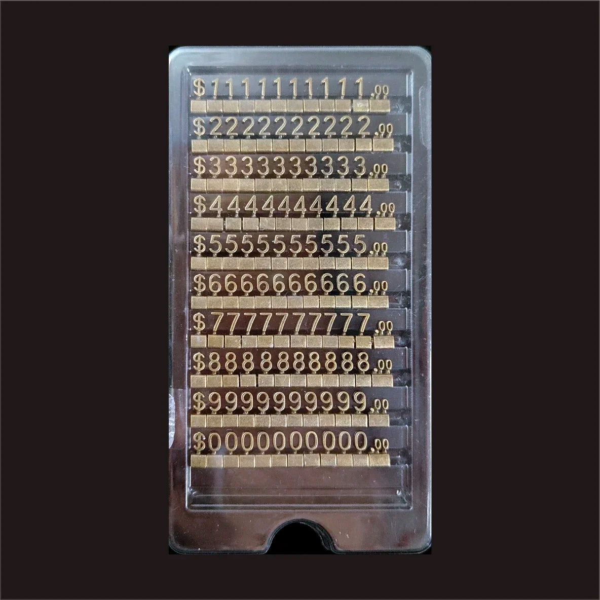 Metal 3D Combined Price Tags Number Adjustable Display Euro Pound Dollar Label Currency Symbol Jewellery Watch Phone Store