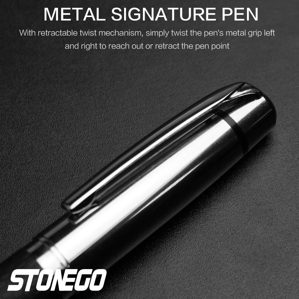 STONEGOP remium Ballpoint Pen Retractable Lacquer Rollerball Pen Smooth Writing Roller Ball Pen Elegant Executive Signature Pen